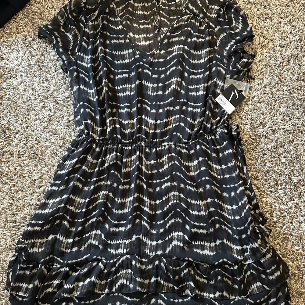 KONUS Monochrome Patterned Dress